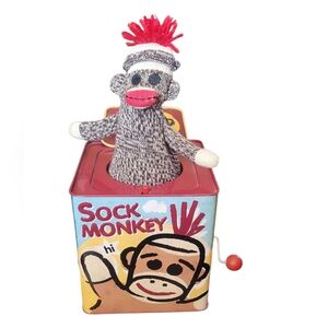 Charming Sock Monkey Pop-Up Toy Schylling